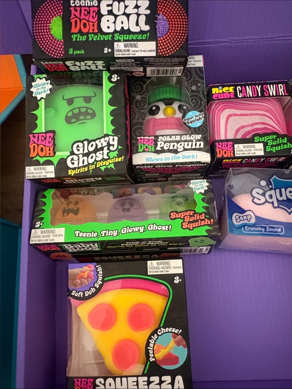NeedOhGlowyGhost,3pckfuzz, BabyBoos, SqueezaPizza,CrunchySoap,penguin,Candyswirl